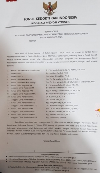 Berita Acara Pemilihan Pimpinan dan Anggota Konsil Kedokteran Indonesia